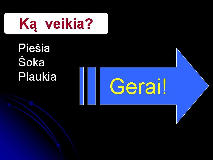 Ką veikia? Piešia Šoka Plaukia Gerai! 