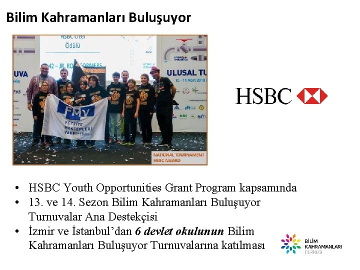 Bilim Kahramanları Buluşuyor • HSBC Youth Opportunities Grant Program kapsamında • 13. ve 14.
