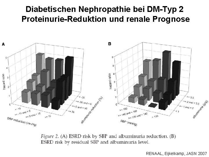 Diabetischen Nephropathie bei DM-Typ 2 Proteinurie-Reduktion und renale Prognose RENAAL, Eijkelkamp, JASN 2007 