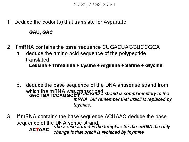 2. 7. S 1, 2. 7. S 3, 2. 7. S 4 1. Deduce