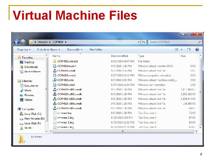 Virtual Machine Files 6 