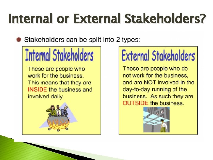 Internal or External Stakeholders? 