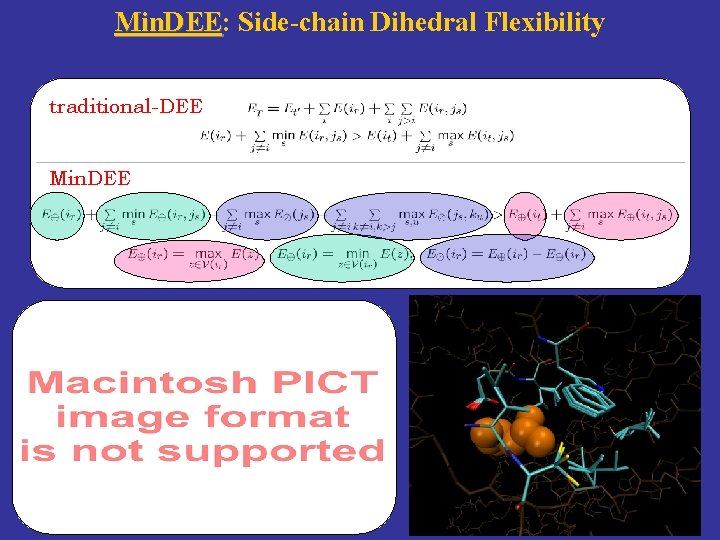 Min. DEE: Min. DEE Side-chain Dihedral Flexibility traditional-DEE Min. DEE 