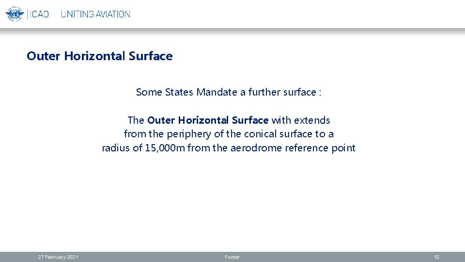 Outer Horizontal Surface Some States Mandate a further surface : The Outer Horizontal Surface