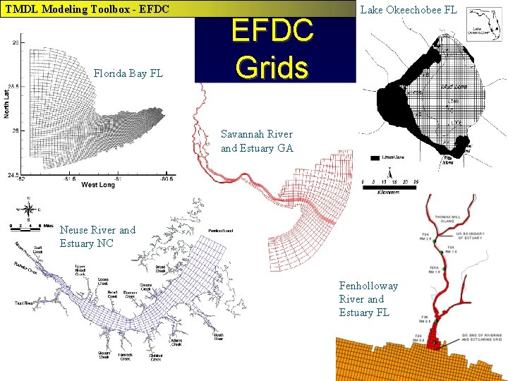 TMDL Modeling Toolbox - EFDC Florida Bay FL EFDC Grids Lake Okeechobee FL Savannah