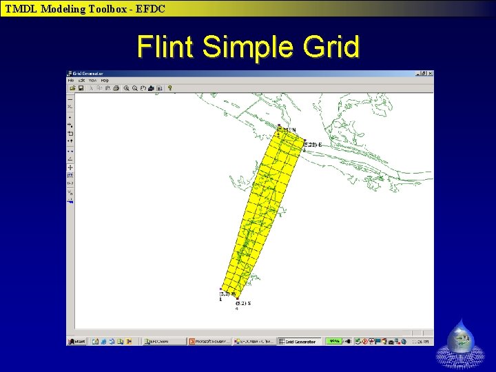 TMDL Modeling Toolbox - EFDC Flint Simple Grid 