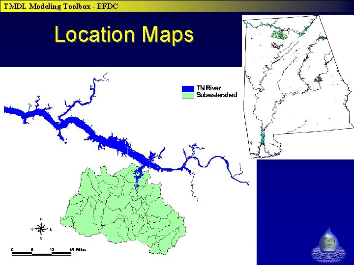 TMDL Modeling Toolbox - EFDC Location Maps 