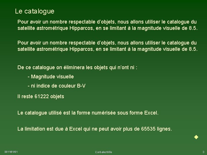 Le catalogue Pour avoir un nombre respectable d’objets, nous allons utiliser le catalogue du