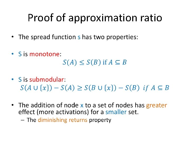 Proof of approximation ratio • 