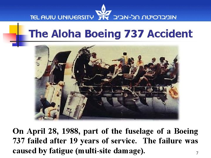 The Aloha Boeing 737 Accident On April 28, 1988, part of the fuselage of