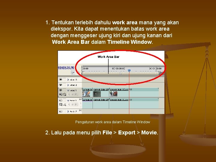 1. Tentukan terlebih dahulu work area mana yang akan diekspor. Kita dapat menentukan batas