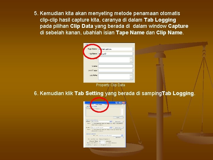 5. Kemudian kita akan menyeting metode penamaan otomatis clip-clip hasil capture kita, caranya di