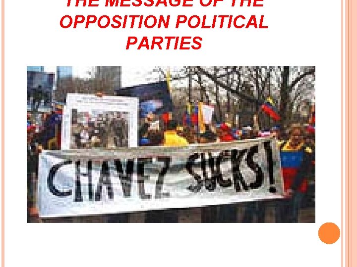 THE MESSAGE OF THE OPPOSITION POLITICAL PARTIES 