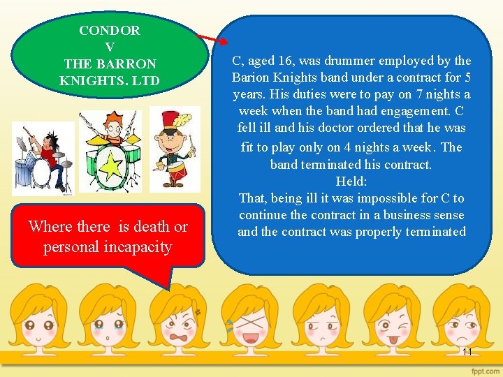 CONDOR V THE BARRON KNIGHTS. LTD Where there is death or personal incapacity C,