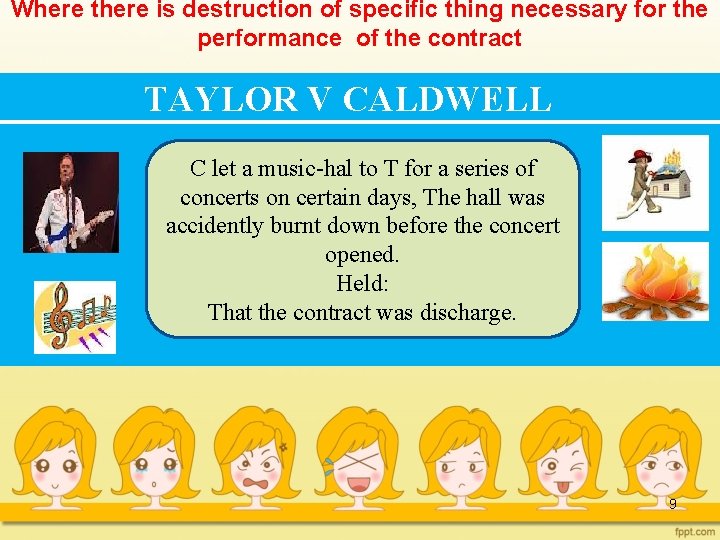 Where there is destruction of specific thing necessary for the performance of the contract