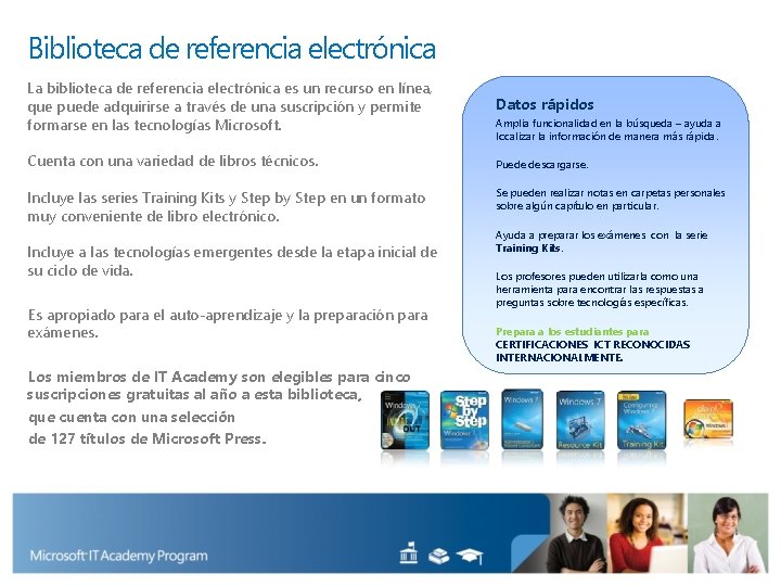 Biblioteca de referencia electrónica La biblioteca de referencia electrónica es un recurso en línea,
