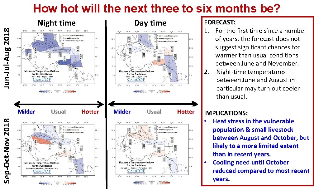 How hot will the next three to six months be? Jun-Jul-Aug 2018 Night time