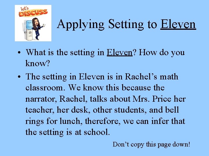 Applying Setting to Eleven • What is the setting in Eleven? How do you