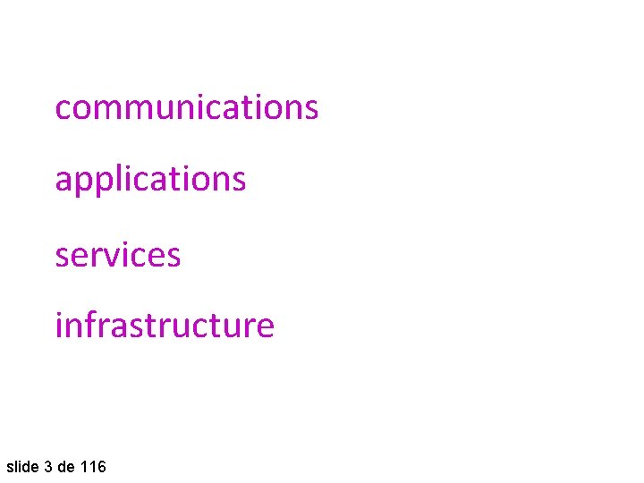 communications applications services infrastructure slide 3 de 116 