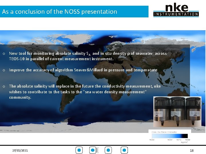 As a conclusion of the NOSS presentation o New tool for monitoring absolute salinity