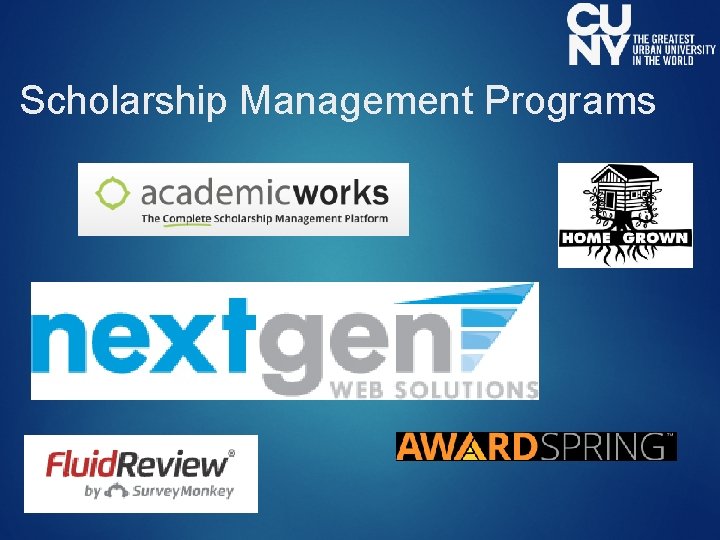 Scholarship Management Programs 
