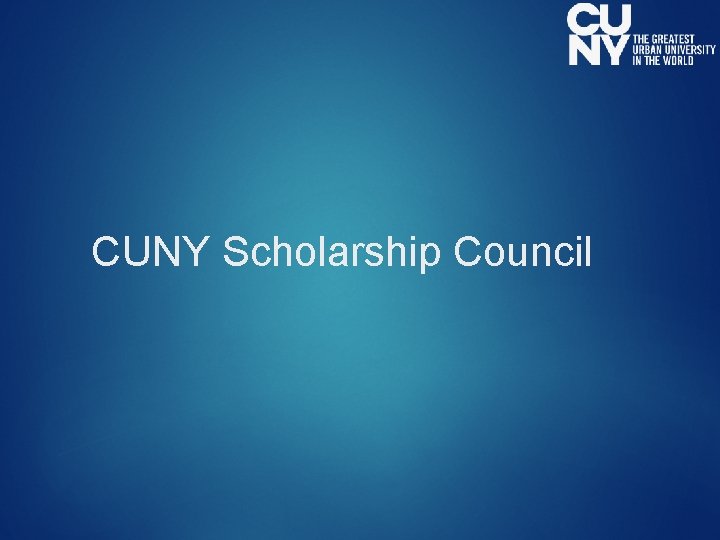 CUNY Scholarship Council 