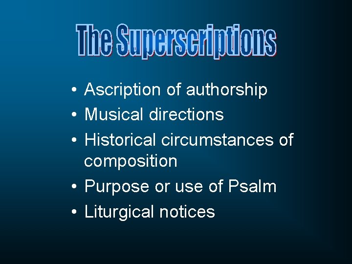  • Ascription of authorship • Musical directions • Historical circumstances of composition •