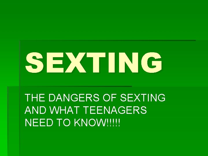 Sexting teens can go too