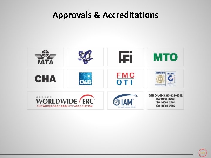 Approvals & Accreditations 