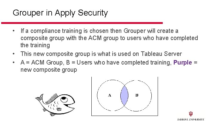 Grouper in Apply Security • If a compliance training is chosen then Grouper will