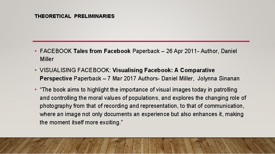 THEORETICAL PRELIMINARIES • FACEBOOK Tales from Facebook Paperback – 26 Apr 2011 - Author,