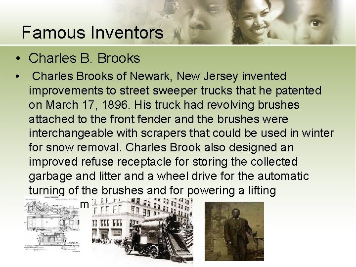 Famous Inventors • Charles B. Brooks • Charles Brooks of Newark, New Jersey invented