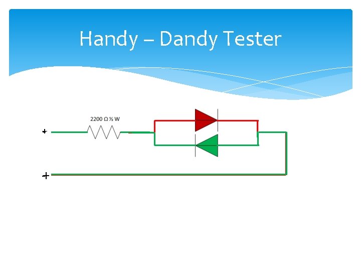 Handy – Dandy Tester +- -+ 