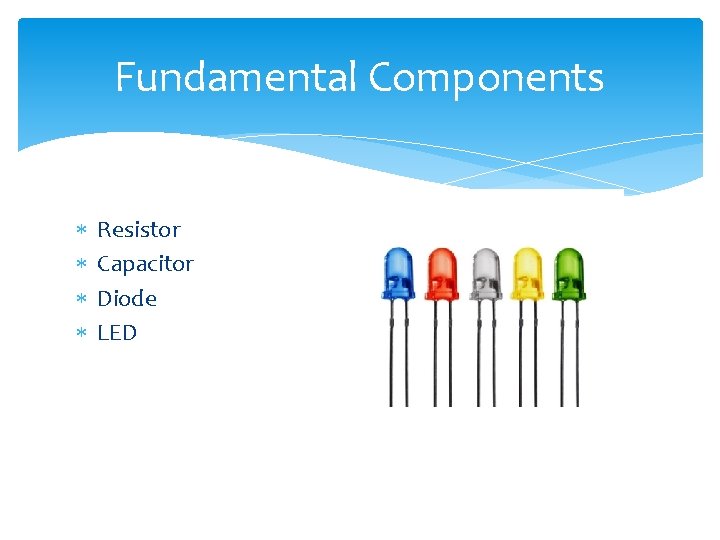 Fundamental Components Resistor Capacitor Diode LED 