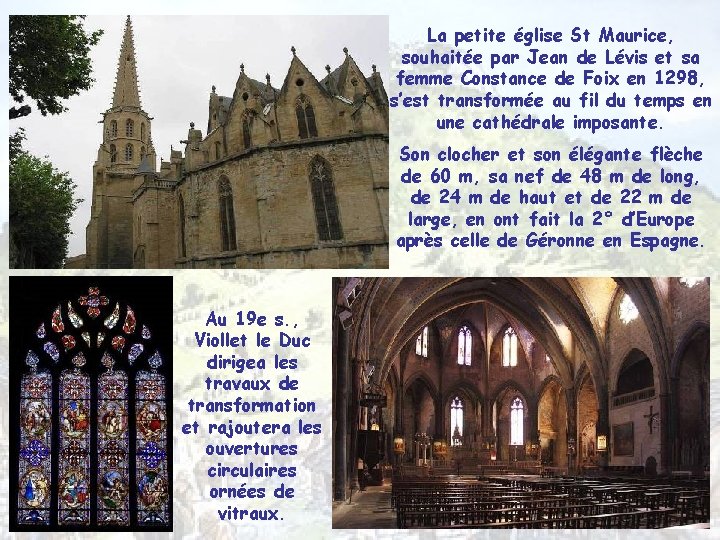 La petite église St Maurice, souhaitée par Jean de Lévis et sa femme Constance