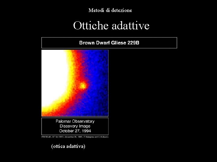 Metodi di detezione Ottiche adattive (ottica adattiva) (telescopio spaziale) 