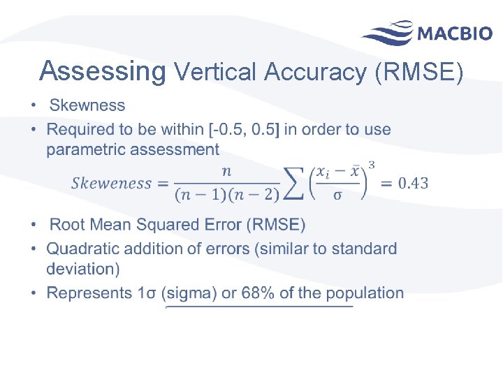 Assessing Vertical Accuracy (RMSE) 