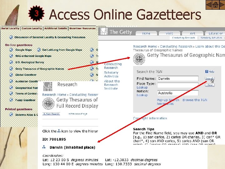 3 Access Online Gazetteers 