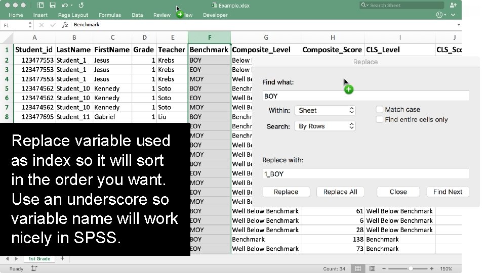 Replace variable used as index so it will sort in the order you want. Replace variable used as index so it will sort in the order you want.