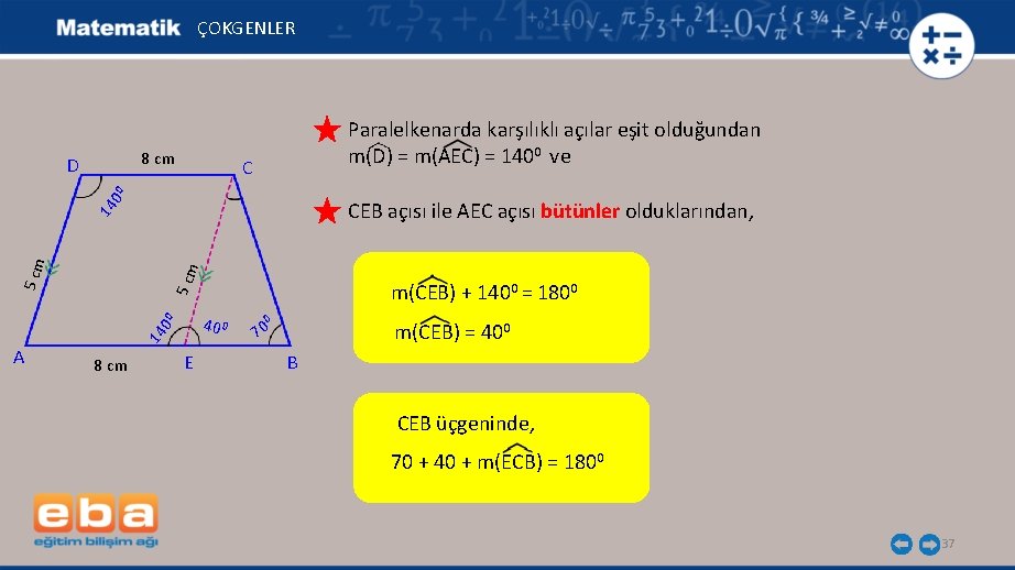 ÇOKGENLER 8 cm C 8 cm m(CEB) + 1400 = 1800 40 0 14