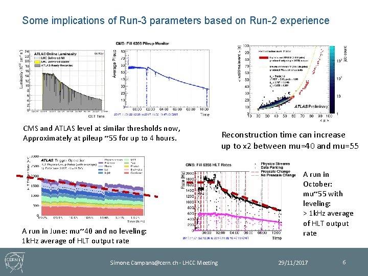 Some implications of Run-3 parameters based on Run-2 experience CMS and ATLAS level at