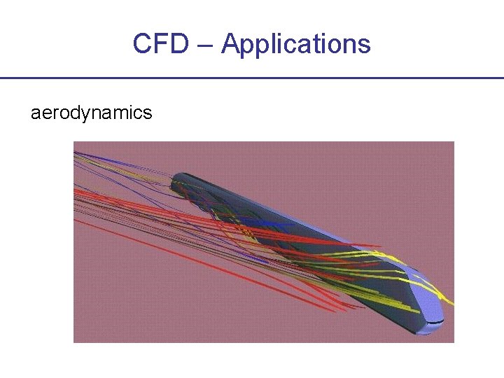 CFD – Applications aerodynamics 