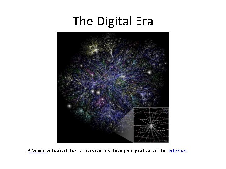 The Digital Era A Visualization of the various routes through a portion of the