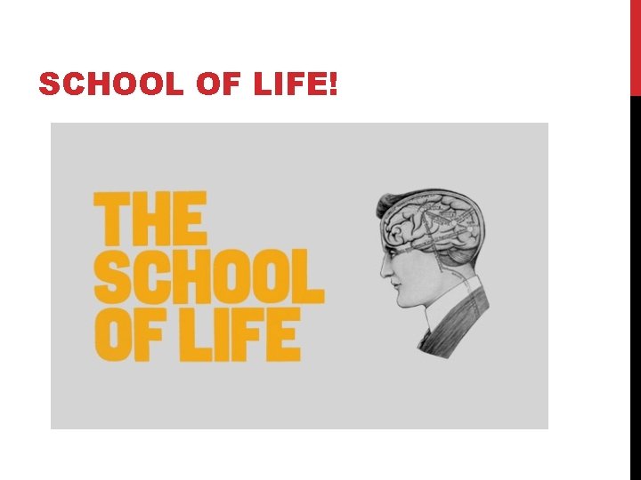 SCHOOL OF LIFE! 