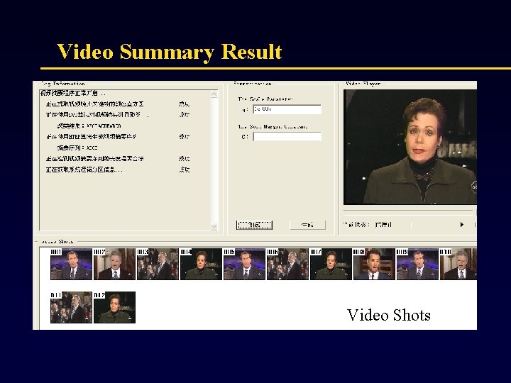 Video Summary Result Video Shots 