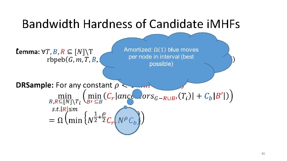 Bandwidth Hardness of Candidate i. MHFs • 46 