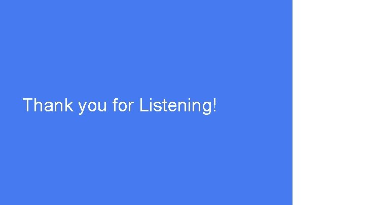 Thank you for Listening! 