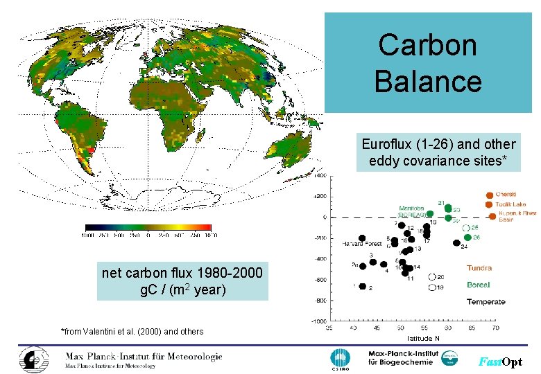 Carbon Balance Euroflux (1 -26) and other eddy covariance sites* net carbon flux 1980