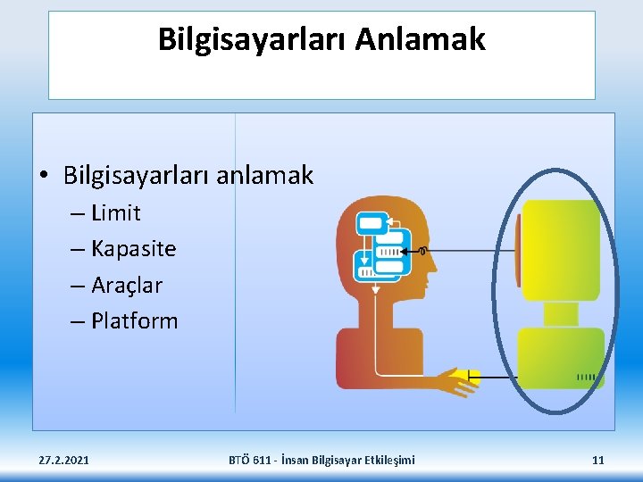 Bilgisayarları Anlamak • Bilgisayarları anlamak – Limit – Kapasite – Araçlar – Platform 27.