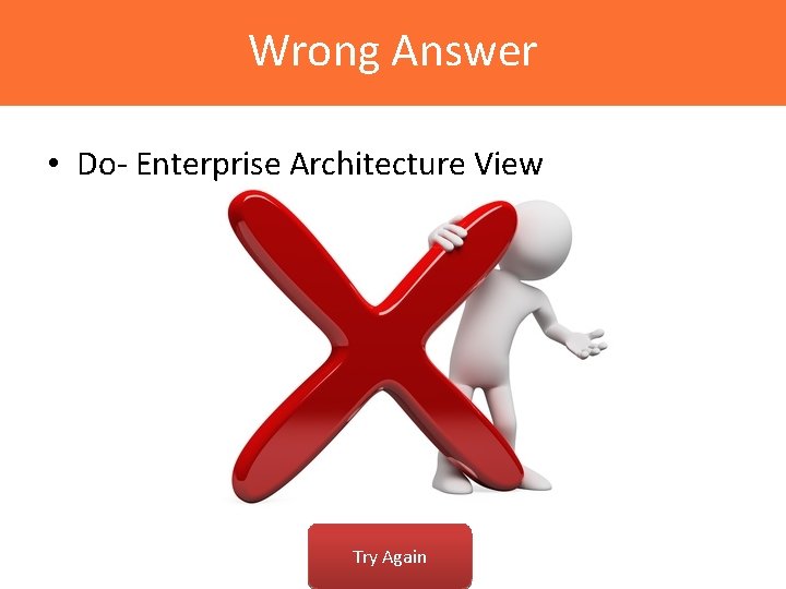 Wrong Answer • Do- Enterprise Architecture View Try Again 
